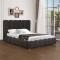 Nuvem pakoworld bed, anthracite boucle fabric, with storage space 160x200cm