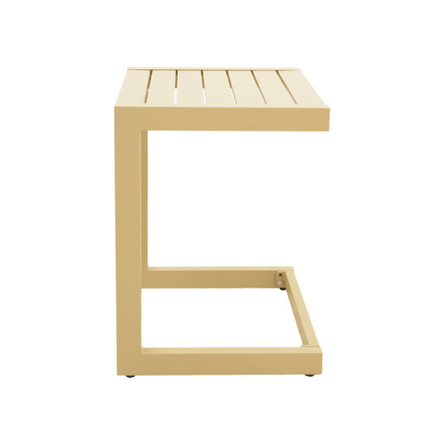 Aether pakoworld aluminum table in cappuccino color 37.5x36.5x53cm
