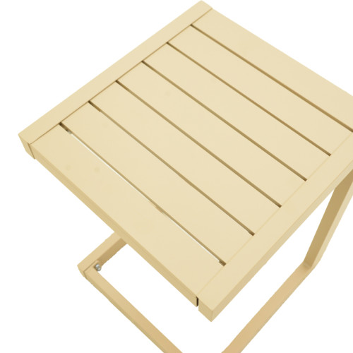 Aether pakoworld aluminum table in cappuccino color 37.5x36.5x53cm