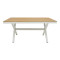 Thorio table pakoworld plywood in natural -aluminum in white shade 160x90x75cm