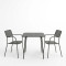 Moraja Federal pakoworld set of 3 pieces black metal 70x70x73cm