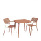 Moraja Federal pakoworld set of 3 pieces terracotta metal 70x70x73cm
