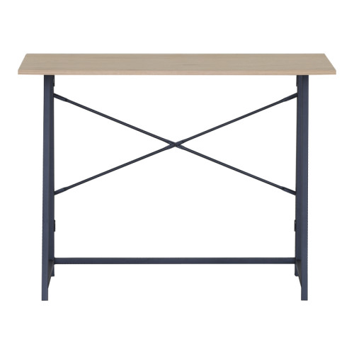 Siklo folding work desk pakoworld oak- black metal 100x46x75.5cm