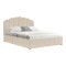Double bed Tatiana pakoworld velvet beige with storage 160x200cm