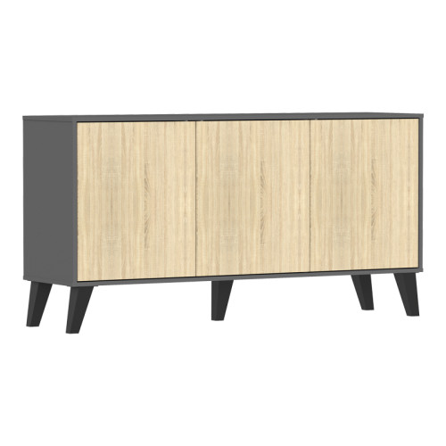Buffet Billie pakoworld anthracite-sonoma 149x40x77cm