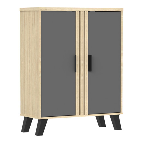 Shoe cabinet Shoby pakoworld anthracite-sonoma 70.5x30x91cm
