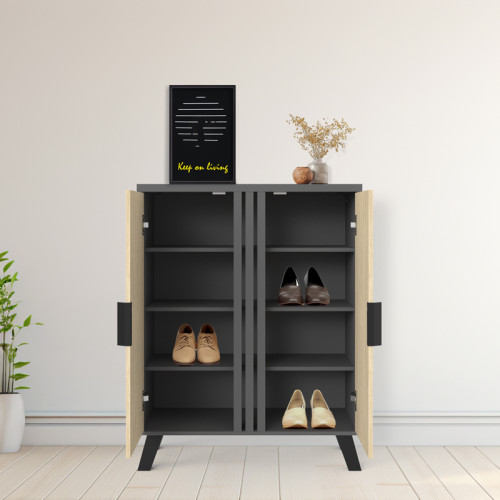 Shoe cabinet Shoby pakoworld sonoma-anthracite 70.5x30x91cm
