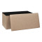 Stool-trunk Greatness pakoworld fabric beige-brown 76x38x38cm