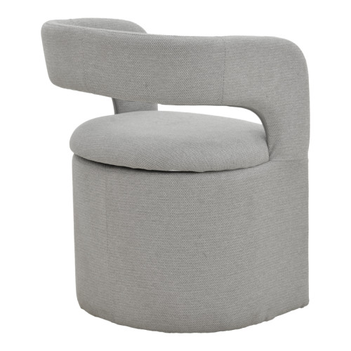 Cocon armchair pakoworld grey beige fabric 58x58x80cm