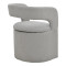 Cocon armchair pakoworld grey beige fabric 58x58x80cm