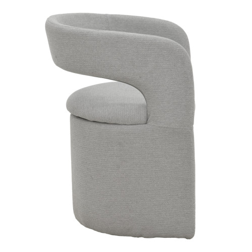 Cocon armchair pakoworld grey beige fabric 58x58x80cm
