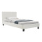 Bed with mattress Nevil-Nemesis pakoworld PU white 100x200cm