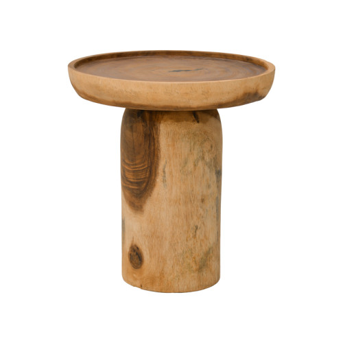 Side table Tobola pakoworld suar wood in natural color D50x55cm
