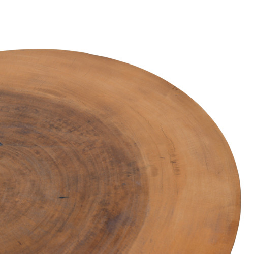 Coffee table Nepal pakoworld suar wood in natural color D80x45cm