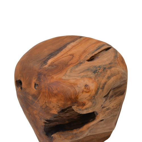 Stool Bolare pakoworld teak wood in natural color D40x35cm