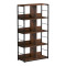 Bookcase-Shelf Bocklet pakoworld rustic brown-black metal 80x33x149cm