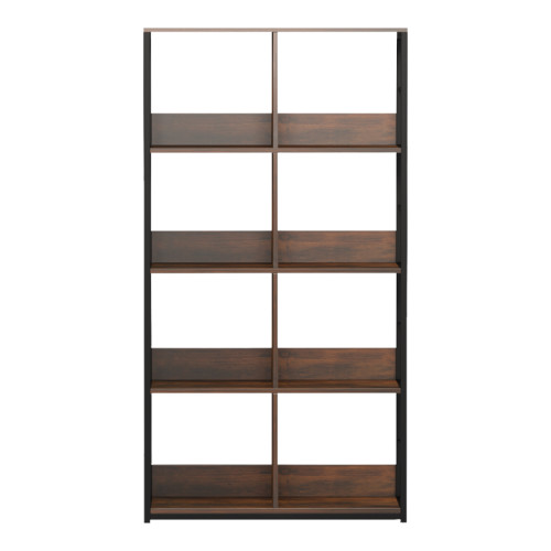 Bookcase-Shelf Bocklet pakoworld rustic brown-black metal 80x33x149cm