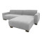 Reversible corner sofa Erros pakoworld fabric in light grey color 287x161x71cm