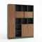 Professional bookcase Bokanza pakoworld walnut-anthracite 160x40x200cm