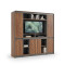 Professional bookcase Oscar pakoworld walnut-anthracite 200x40x200cm