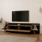 Tv stand Astry pakoworld oak with anthracite color 180x36.8x45cm