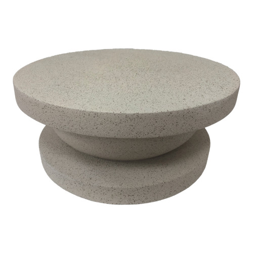 Coffee table Cerba pakoworld ecru MGO D70x30cm