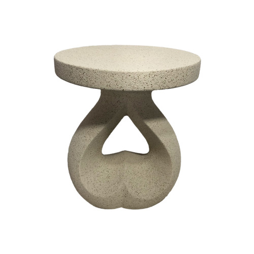 Side table Belena pakoworld ecru MGO D38.5x45.5cm