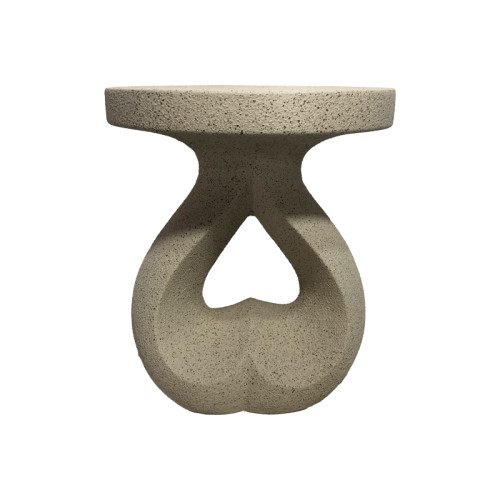 Side table Belena pakoworld ecru MGO D38.5x45.5cm