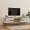 Tv stand Eslem pakoworld white with walnut color 160x34.6x45cm