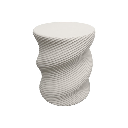 Side table Rinda pakoworld ecru MGO D33x40cm