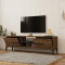 Tv stand Eslem pakoworld walnut with anthracite color 160x34.6x45cm