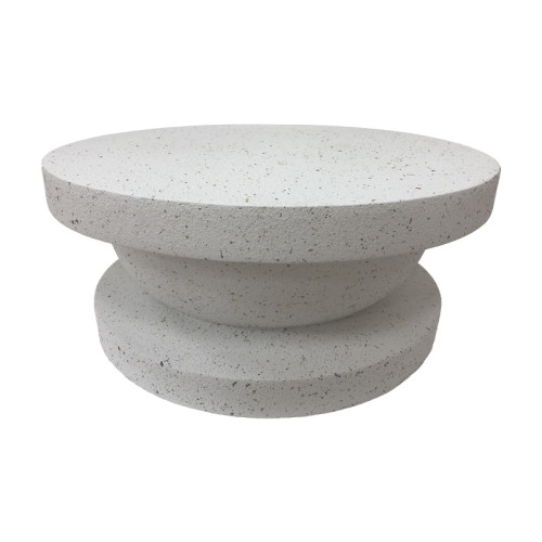 Coffee table Cerba pakoworld white MGO D70x30cm