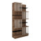 Bookcase Gassim pakoworld sonoma with anthracite and white 80x24.6x160cm