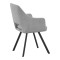 Nordo armchair pakoworld grey fabric-black metal leg 56x58x85cm