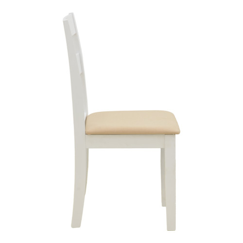 Dallan chair pakoworld rubberwood white 40x47.5x89cm