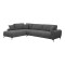 Corner sofa Veneto pakoworld right corner anthracite fabric 298x208x85cm