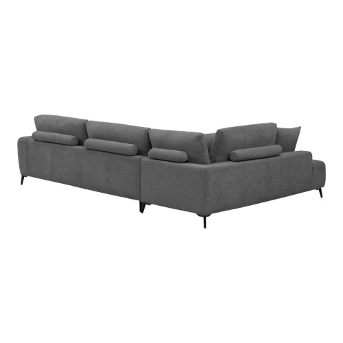 Corner sofa Veneto pakoworld right corner anthracite fabric 298x208x85cm