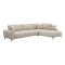 Corner sofa Veneto pakoworld left corner beige fabric 298x208x85cm