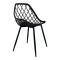 Chair Suan pakoworld black pp-black metal leg 49x51x86cm