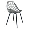 Chair Suan pakoworld athracite pp-black metal leg 49x51x86cm