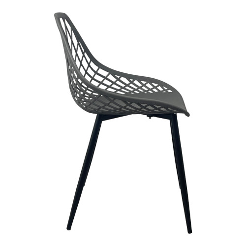 Chair Suan pakoworld athracite pp-black metal leg 49x51x86cm