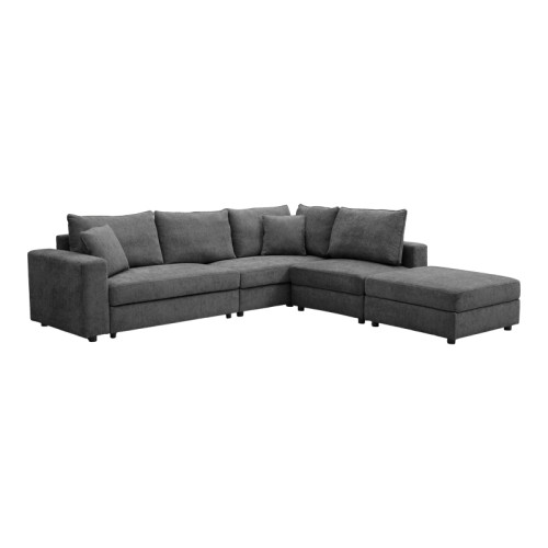 Multi-modal sofa Navaro pakoworld anthracite fabric 281x256x85cm