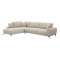 Corner sofa Veneto pakoworld right corner beige fabric 298x208x85cm