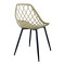 Chair Suan pakoworld cappuccino pp-black metal leg 49x51x86cm