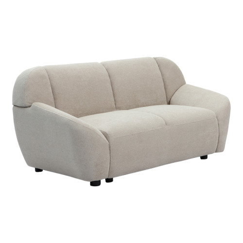 Two-seater sofa Echono pakoworld beige fabric 144x88x77cm