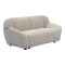 Two-seater sofa Echono pakoworld beige fabric 144x88x77cm