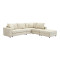 Multi-modal sofa Navaro pakoworld beige fabric 281x256x85cm