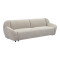 Three-seater sofa Echono pakoworld beige fabric 230x88x77cm