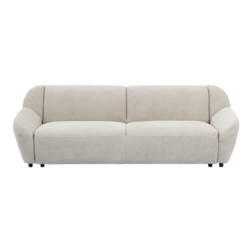 Three-seater sofa Echono pakoworld beige fabric 230x88x77cm