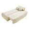Three-seater sofabed Sereno pakoworld beige fabric 233x91x82cm